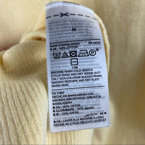 Old Navy Yellow V-Neck Lightweight Long Sleeve Sweater - Picture 7 of 15